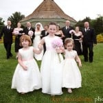 Wedding party portrait at Colonial Park in Somerset, photographed by NJ wedding photographer Kyo Morishima.