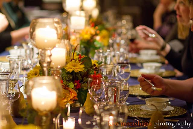 Guests enjoy dinner at Camden County Boathouse, catered by LePierre Caterers, photographed by NJ photographer Kyo Morishima