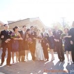 Bridal party poses for a group shot at Nanina's in the Park, photographed by NJ wedding photographer Kyo Morishima