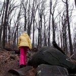 Janna Morishima hiking in Sourlands Preserve in New Jersey, photographed by NJ photographer Kyo Morishima
