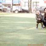 Mother and child in downtown NYC playground, by New York family photographer Kyo Morishima