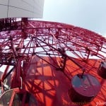 Looking up at the HEP5 ferris wheel in Osaka, photographed by Kyo Morishima