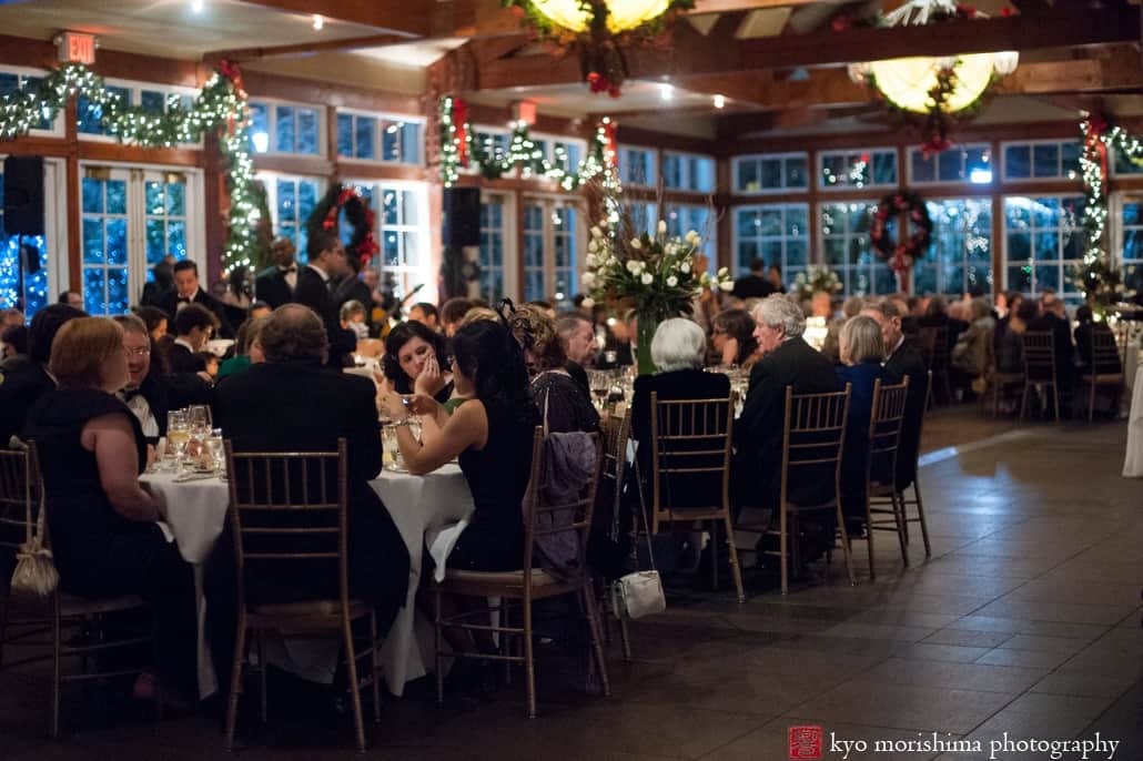 Winter Central Park NYC with snow outdoor portrait elopement Boathouse wedding reception room