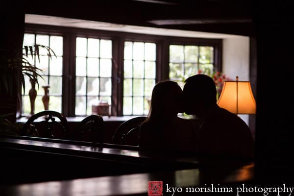 Princeton engagement picture at the Nassau Inn, photographed by Princeton wedding photographer Kyo Morishima