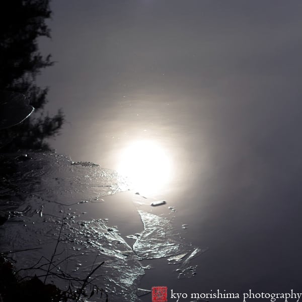 Winter sun reflection at Chimney Rock, photographed by NJ photographer Kyo Morishima