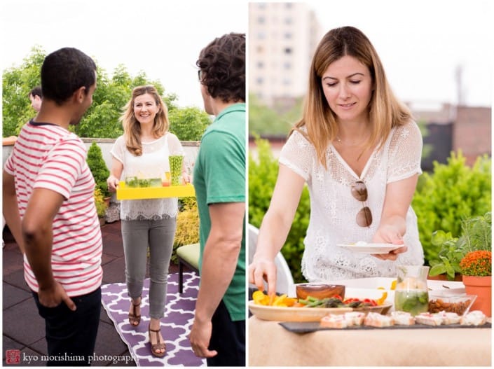 A summer outdoor party on a Brooklyn rooftop, photographed by Kyo Morishima for thekitchn.com