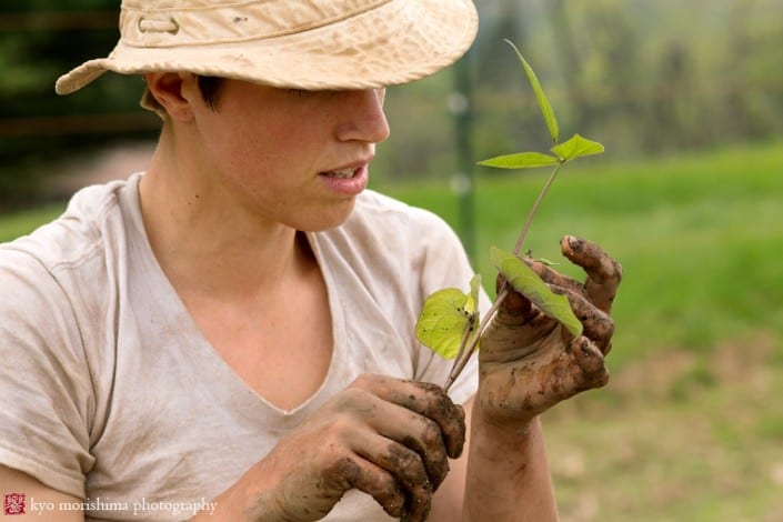 Documentary farm photography: Helen Chandler of Whistling Wolf Farm, photographed by Kyo Morishima