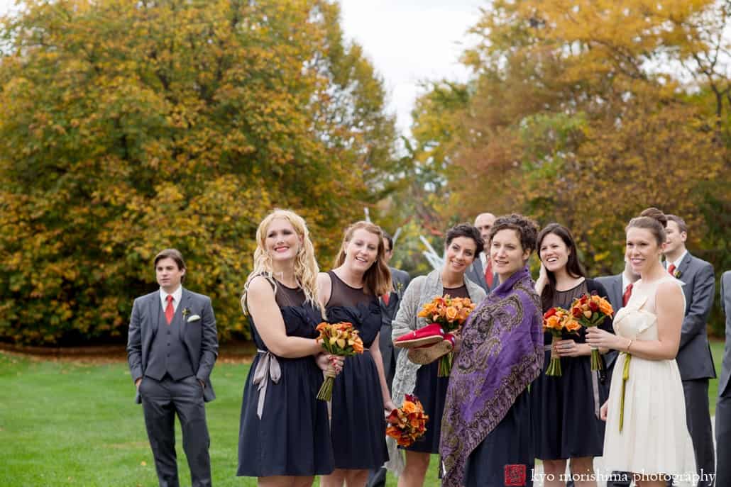 Wedding party at Grounds for Sculpture, photographed by Hamilton wedding photographer Kyo Morishima