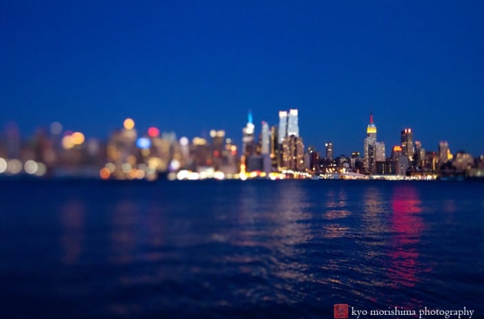A tilt-shift evening view of NYC from New Jersey, photographed by Kyo Morishima