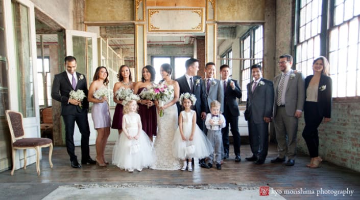 Metropolitan Building wedding party portrait, photographed by NYC wedding photographer Kyo Morishima