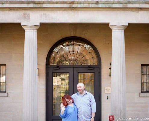 Van Vleck Gardens engagement picture photographed by Kyo Morishima