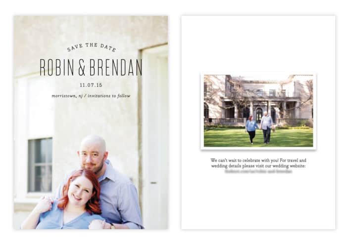 Minted.com save the date card with engagement photos by Kyo Morishima