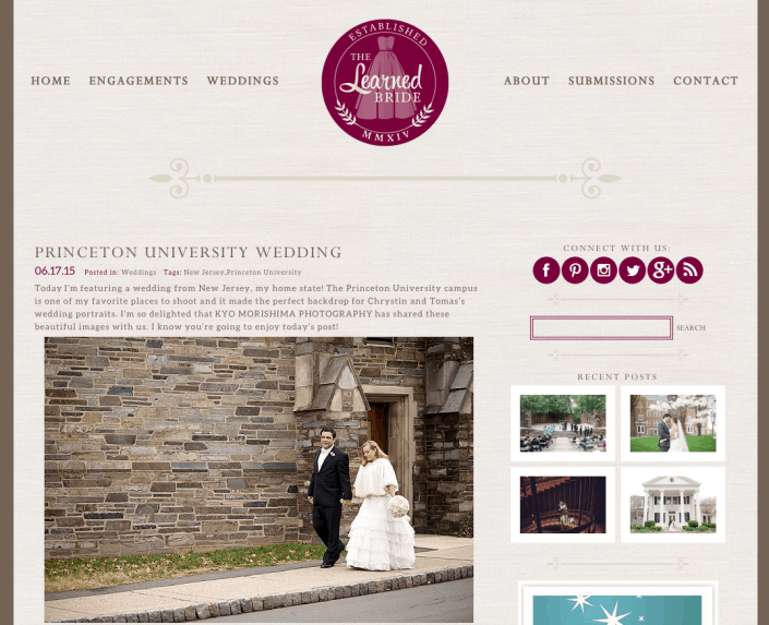 Princeton University wedding photographed by Kyo Morishima Photography featured on TheLearnedBride.com