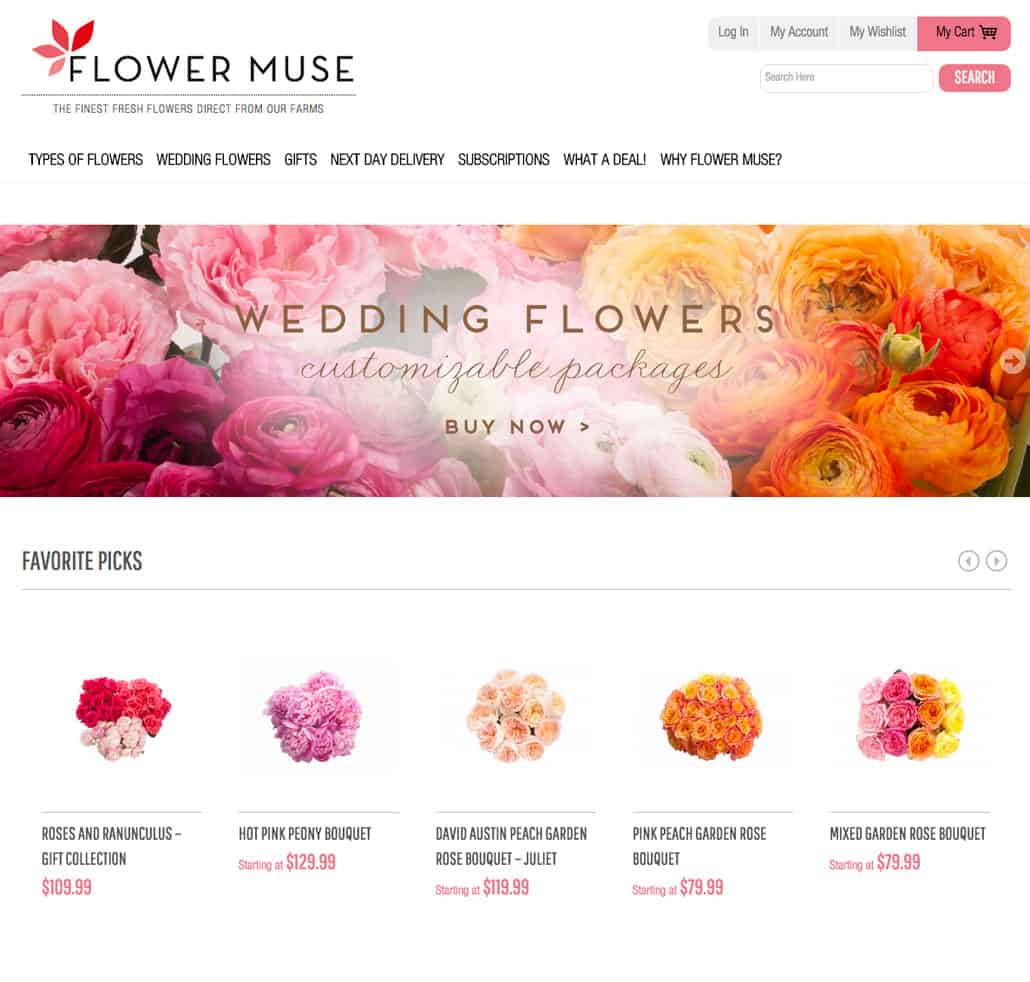 Flower Muse homepage