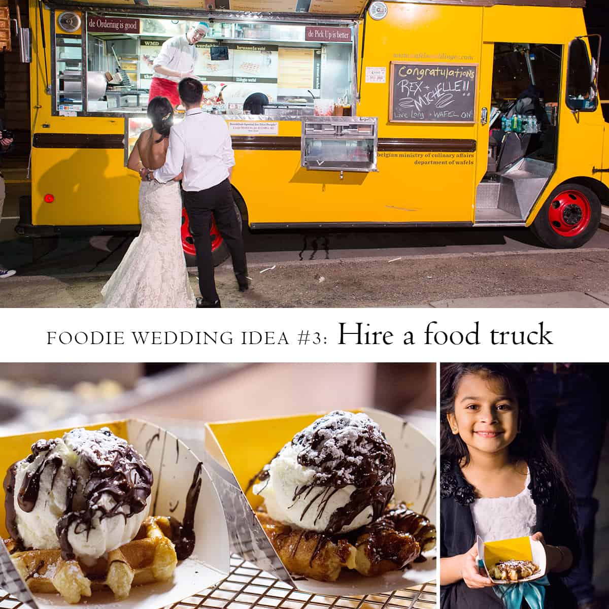 Foodie wedding idea: hire a food truck. NYC's Wafels and Dinges truck photographed by Kyo Morishima
