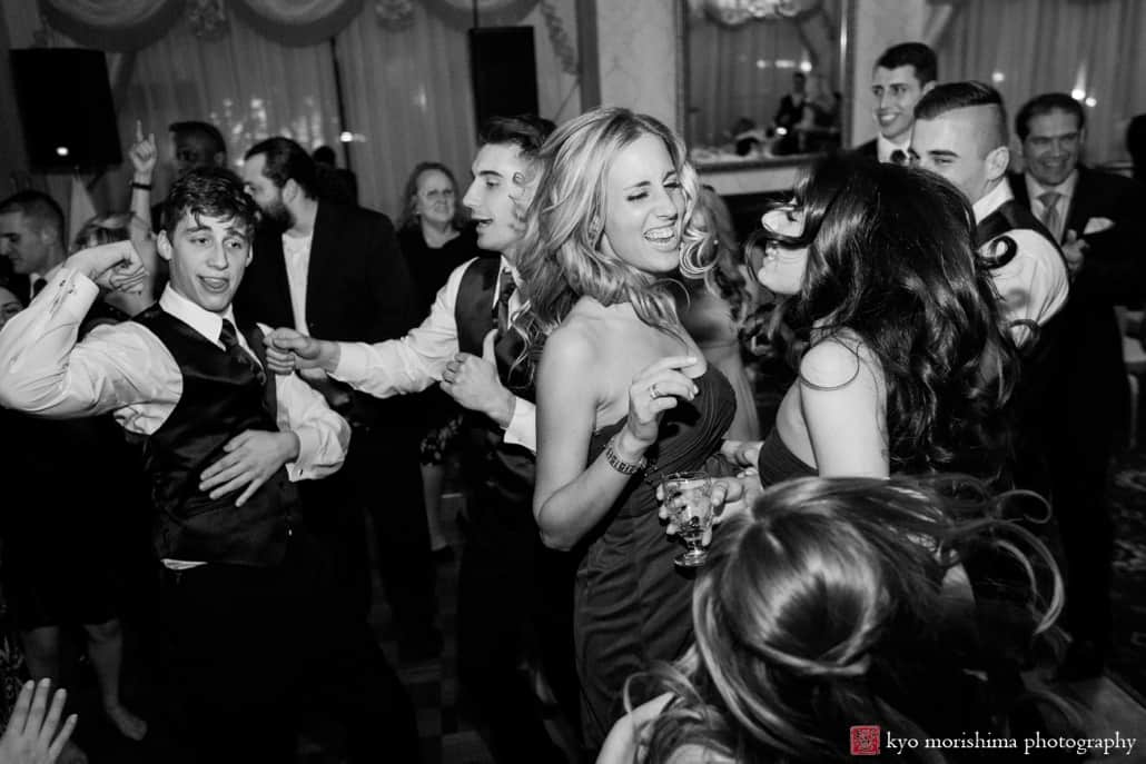 Dancing during Nassau Inn wedding reception, photographed by NJ photojournalistic wedding photographer Kyo Morishima