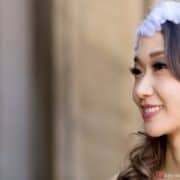 Japanese bride in Central Park at Bethesda Terrace photographed by NYC wedding photographer Kyo Morishima