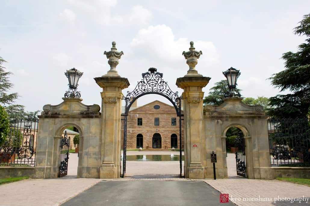 The front gates at Jasna Polana, Princeton, in June, photographed by Kyo Morishima
