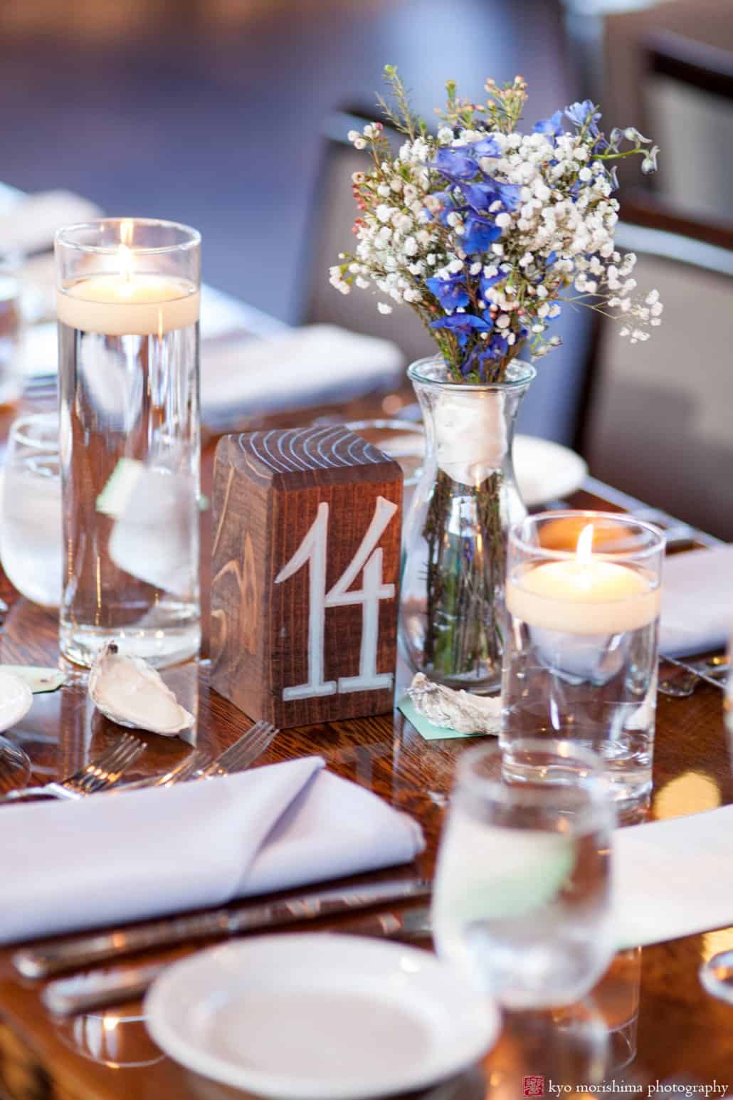 Table setting at Tim McLoone's Supper Club wedding in Asbury Park, photographed by Kyo Morishima