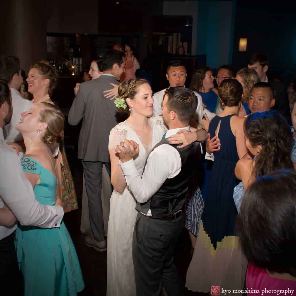 Bride and groom on the dance floor at Tim McLoone's Supper Club wedding photographed by Kyo Morishima