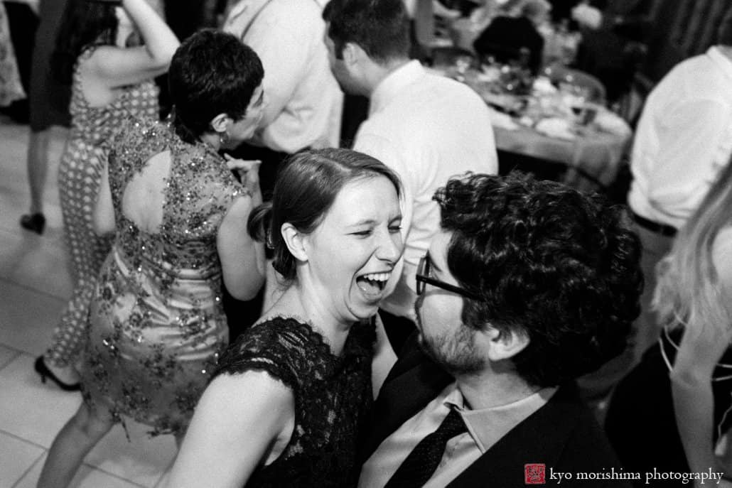 Guests dance during Princeton Cap and Gown Club wedding reception photographed by Kyo Morishima