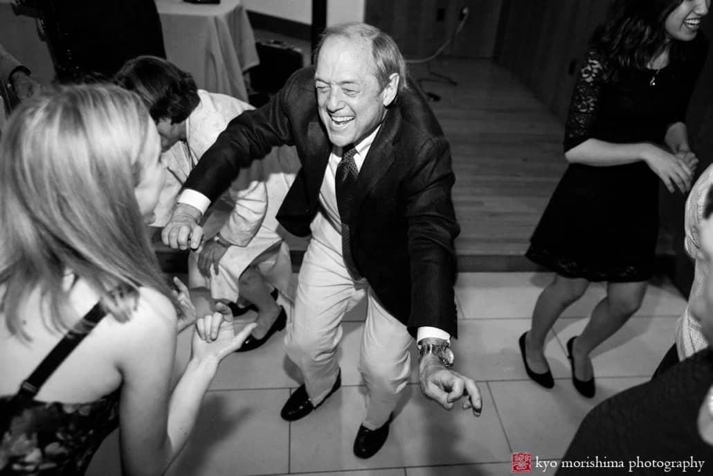 Guests dance during Princeton Cap and Gown Club wedding reception photographed by Kyo Morishima