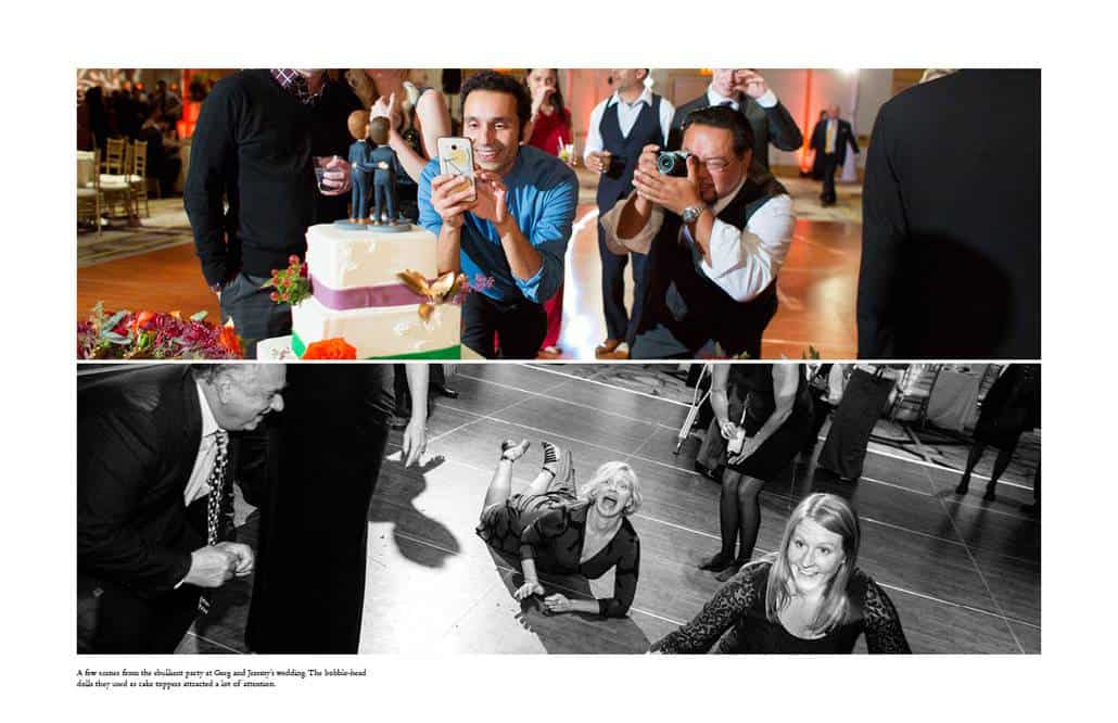 Guests dance and take pictures at Hyatt Regency Princeton wedding