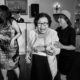 A grandma dancing at a wedding reception at India House NYC