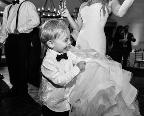 ring bearer dance with bride at Cherry Valley Country Club, Skillman NJ