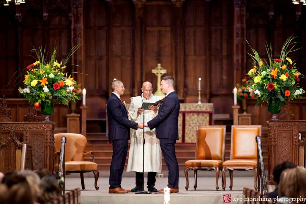 Princeton gay wedding at Princeton University chapel, photographed by Kyo Morishima