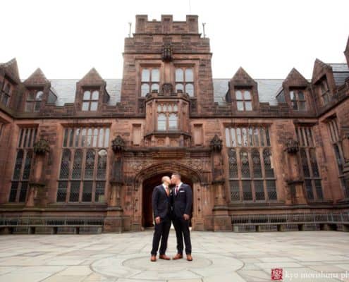 Princeton same sex marriage wedding portrait at East Pyne Hall