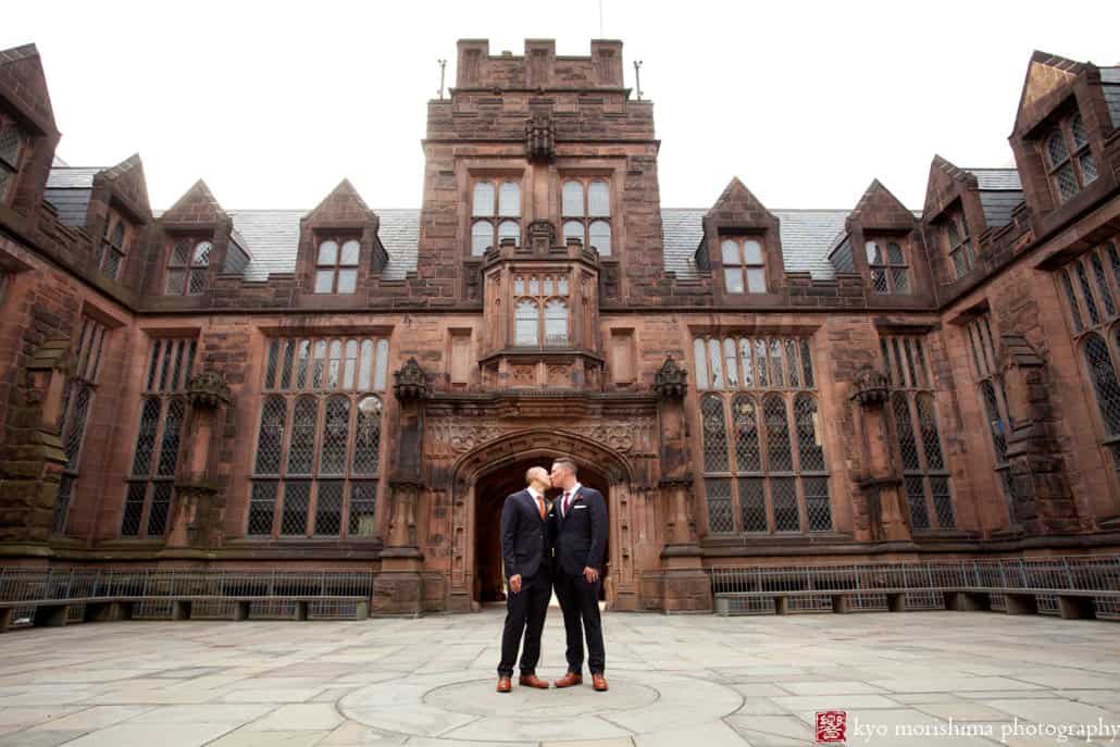 Princeton same sex marriage wedding portrait at East Pyne Hall