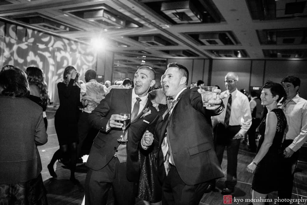 On the dance floor at Hyatt Regency wedding reception