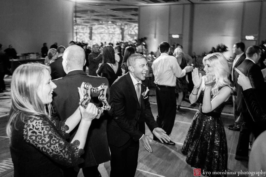 On the dance floor at Hyatt Regency Princeton wedding reception