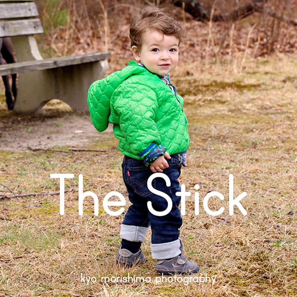 Custom board book story featuring documentary-style outdoor kids portraits with dogs at Cheesequake State Park in New Jersey, by NJ family photographer Kyo Morishima