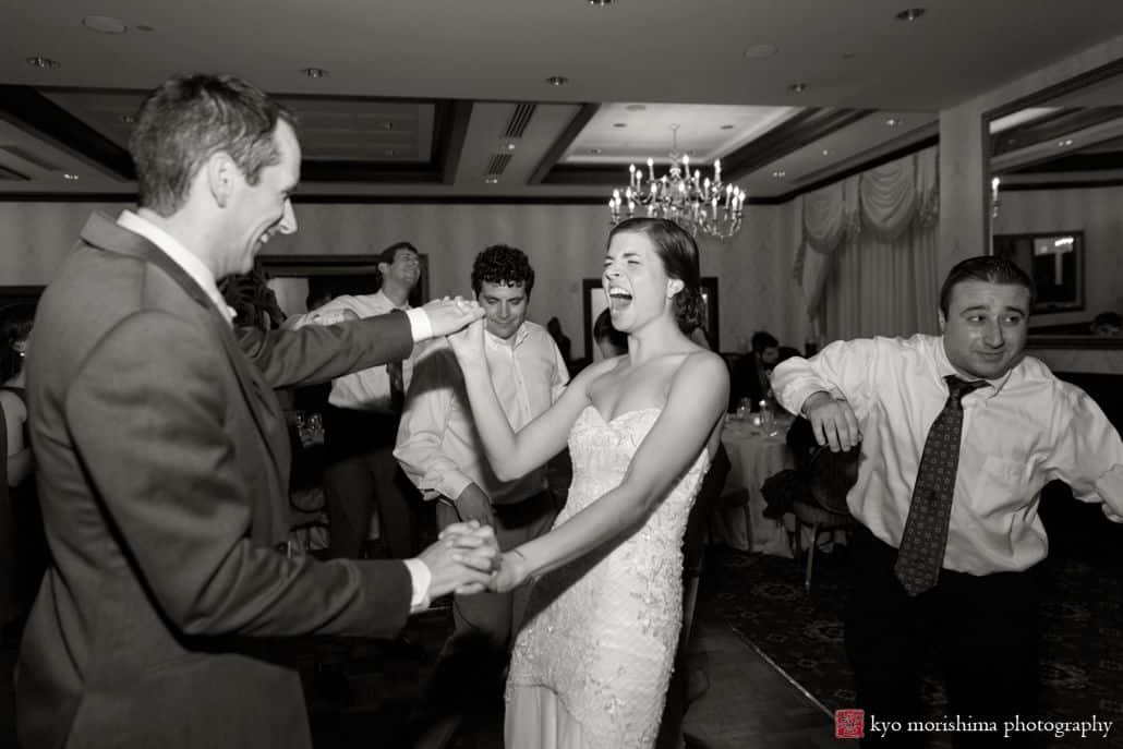Bride and groom dance to music by SoundChoice DJ in Prince William ballroom at Nassau Inn wedding