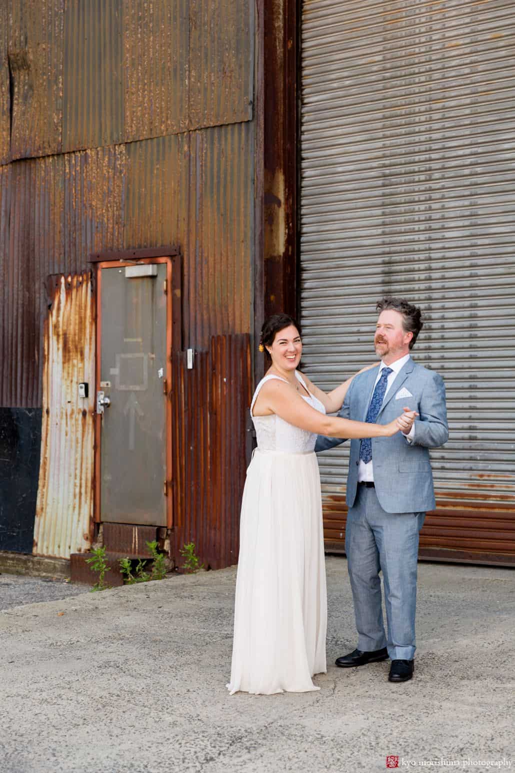 Places to take wedding photos in Brooklyn: the Brooklyn Navy Yard