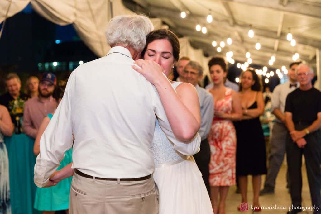 Father daughter dance at Brooklyn Grange farm wedding