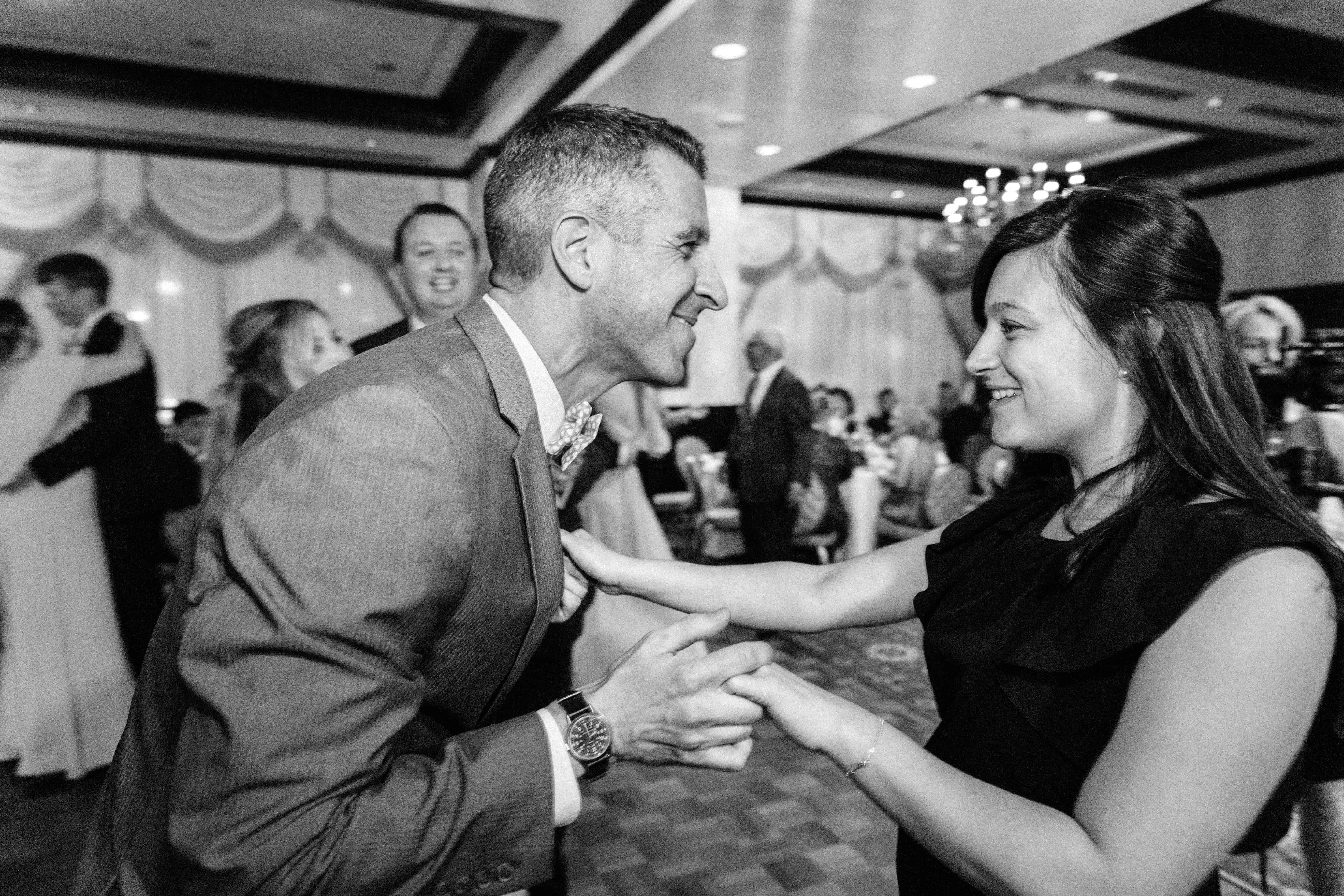 Wedding guests having a blast during dancing at Nassau Inn weddingWedding guests having a blast during dancing at Nassau Inn wedding