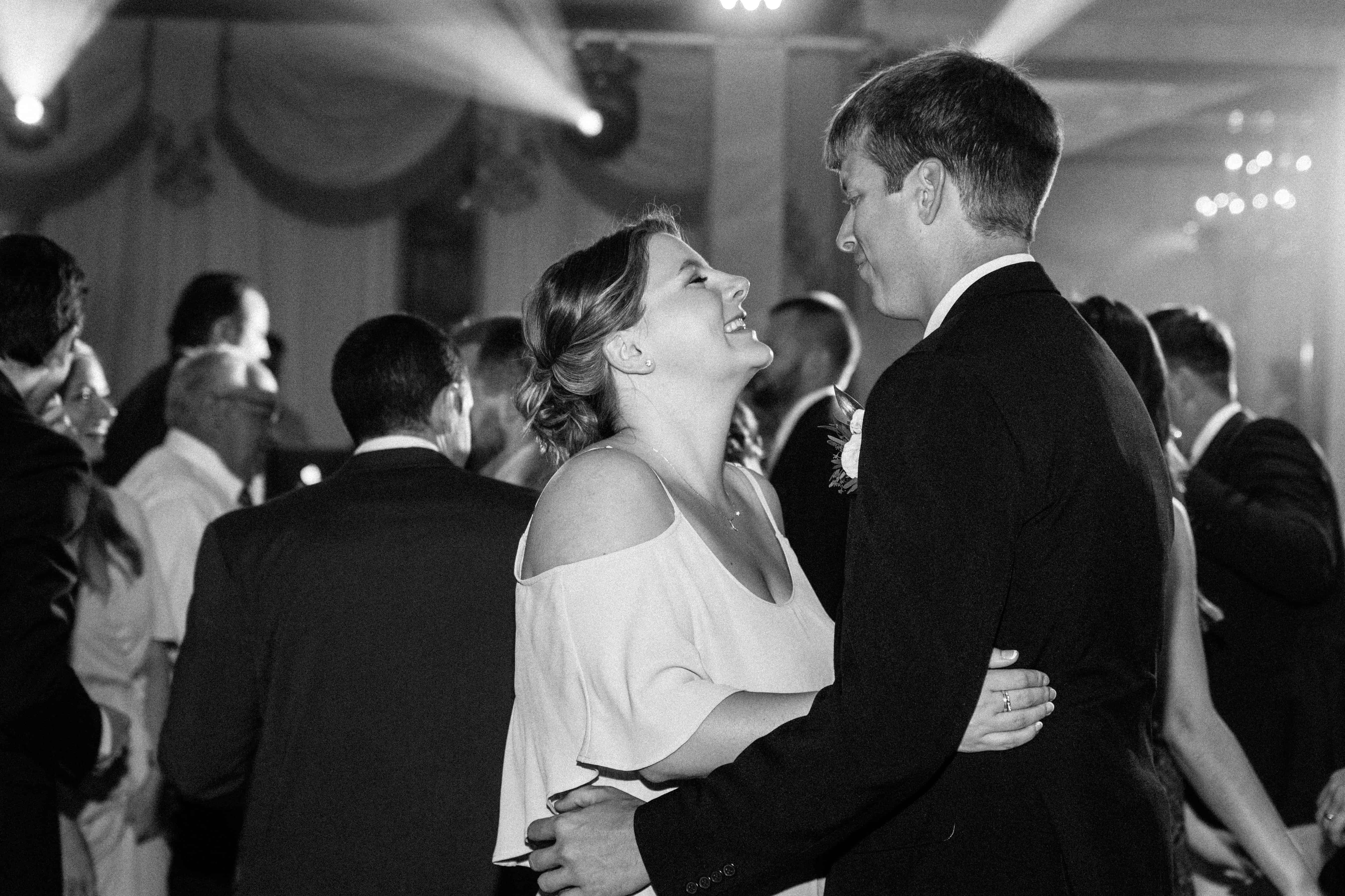 Wedding guests on the dance floor at Nassau Inn wedding