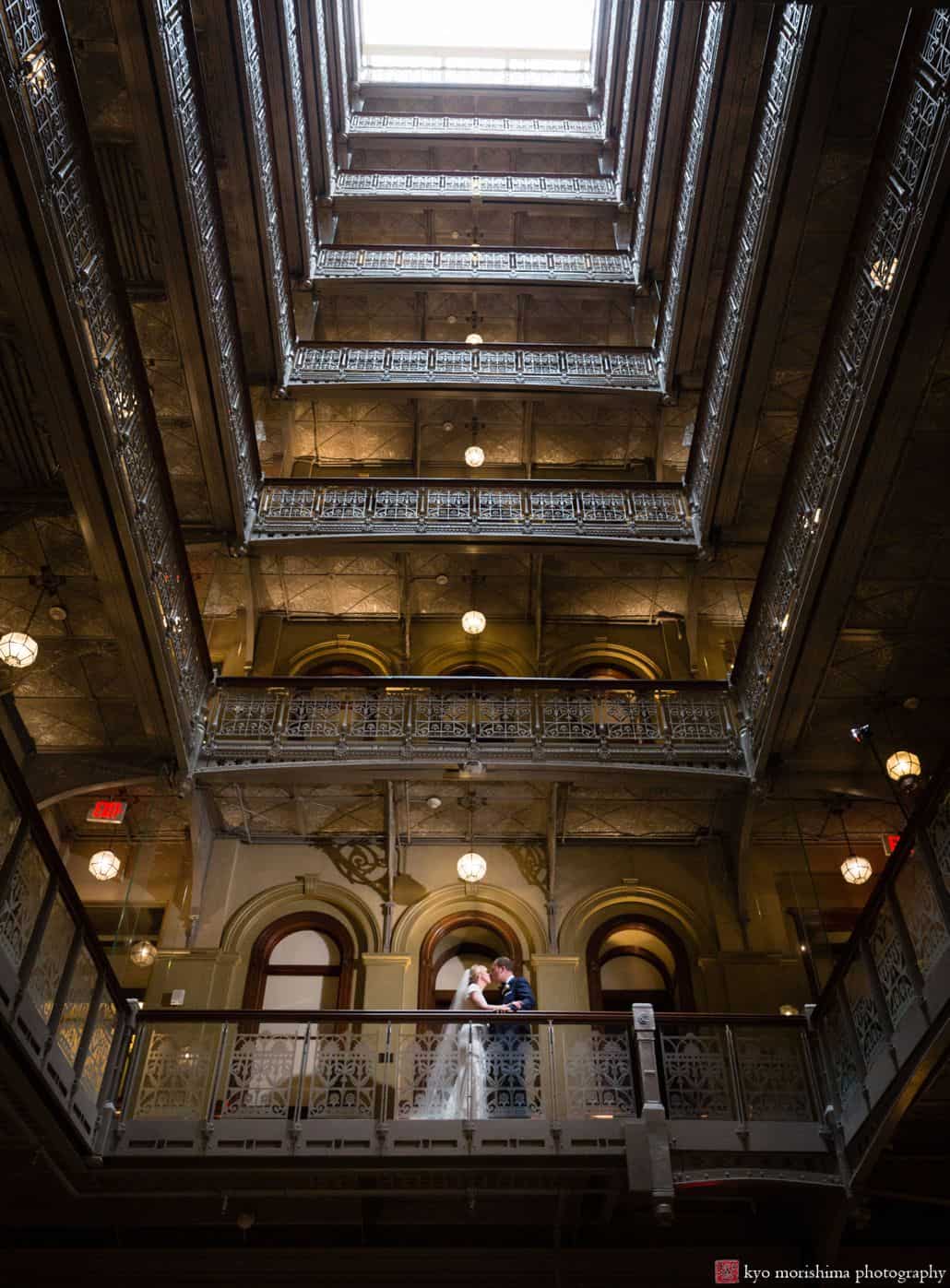 Beekman Hotel wedding portrait by documentary wedding photographer NYC, Kyo Morishima