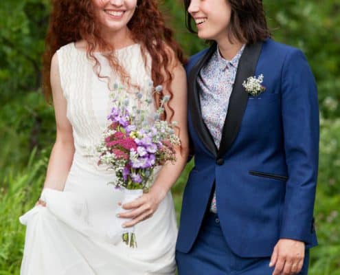 Relaxed and rustic wedding portrait in downtown Philly captured on a rainy day by same-sex wedding photographer Kyo Morishima Relaxed and rustic wedding portrait in downtown Philly captured on a rainy day by same-sex lgbtq+ wedding photographer Kyo Morishima