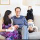 Relaxed family photo shoot at home. NYC child and family photography.