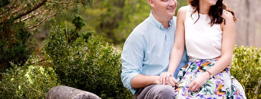 Springtime engagement photo at Duke Farms in Hillsborough NJ