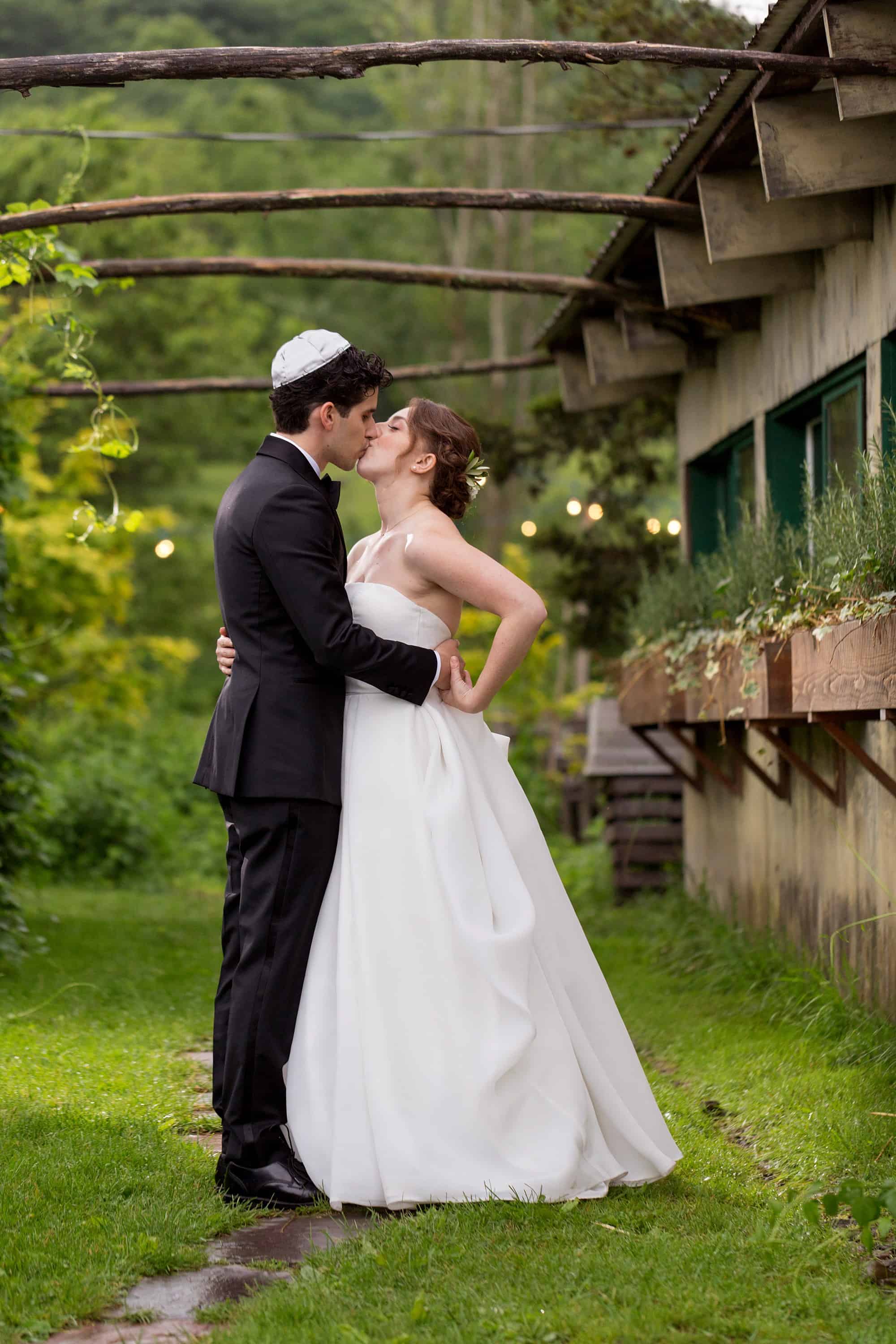 Rainy Day Wedding Tips Blooming Hill Farm Hudson Valley portrait bride and groom Kyo Morishima Photography