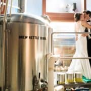 triumph brewery wedding steps cylo bride and groom silo nj princeton unique foodie gormet kiss reception venue