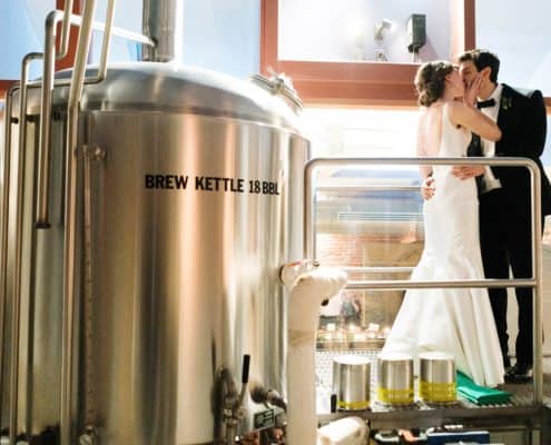 triumph brewery wedding steps cylo bride and groom silo nj princeton unique foodie gormet kiss reception venue