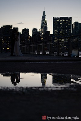 Gantry Plaza State Park, LIC, NYC, Kyo Morishima Photography, outdoor, wedding portrait, bride and groom, couple, 