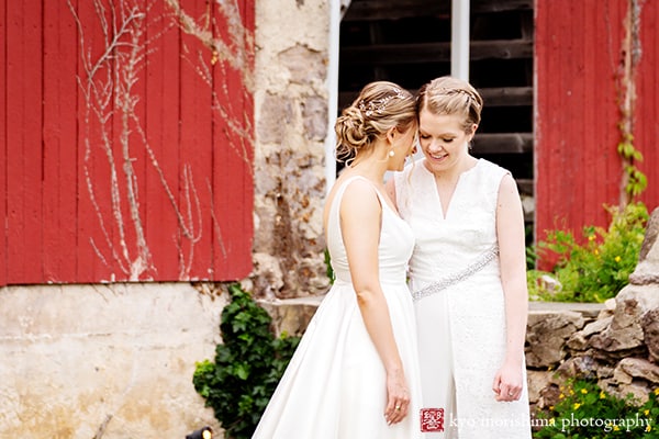 The Manor House Prophecy Creek PA wedding red barn brides portrait