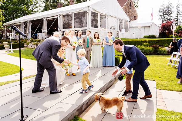 The Manor House Prophecy Creek PA wedding ring bearer and dog ceremony